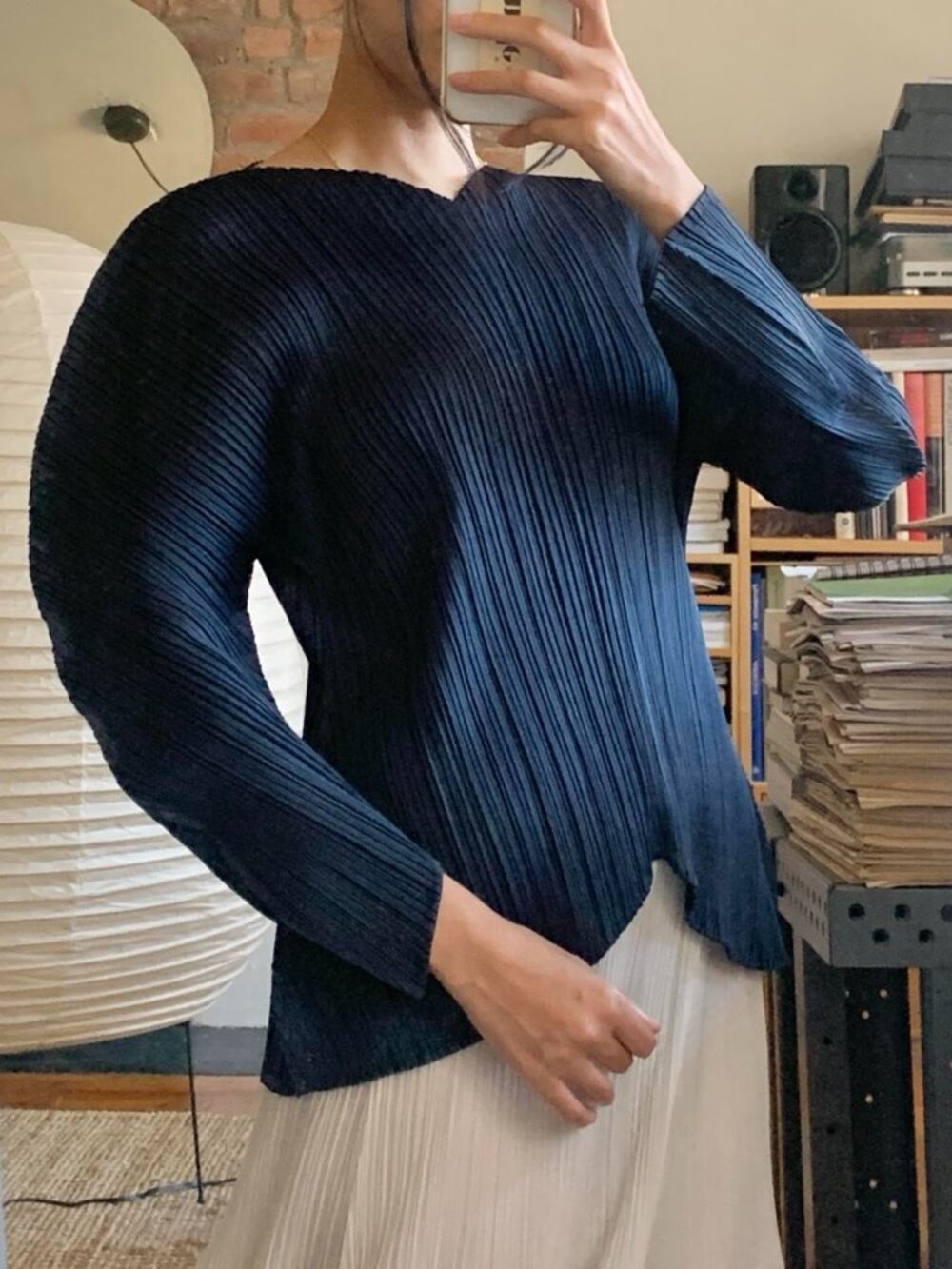 Issey Miyake Pleats Please Wormhole Top Dark Navy JP3